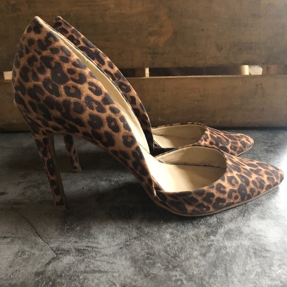 Mia Margo Leopard Print D'Orsay Heels 8.5 - Picture 2 of 8
